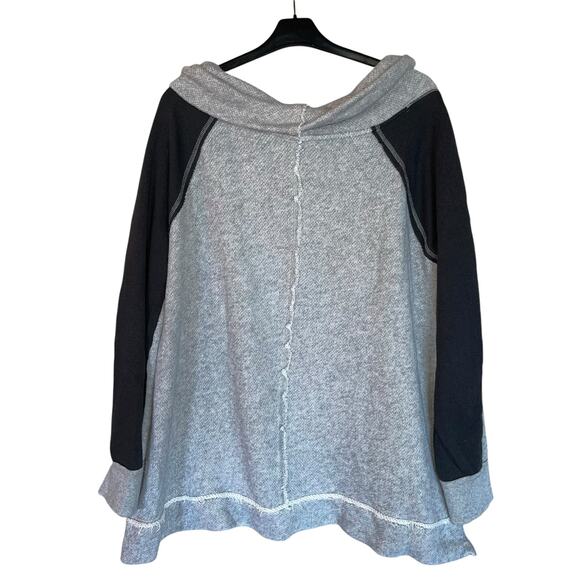 Free People Sweatshirt Cowl Neck Pullover Oversized Relax Fit - Picture 5 of 10